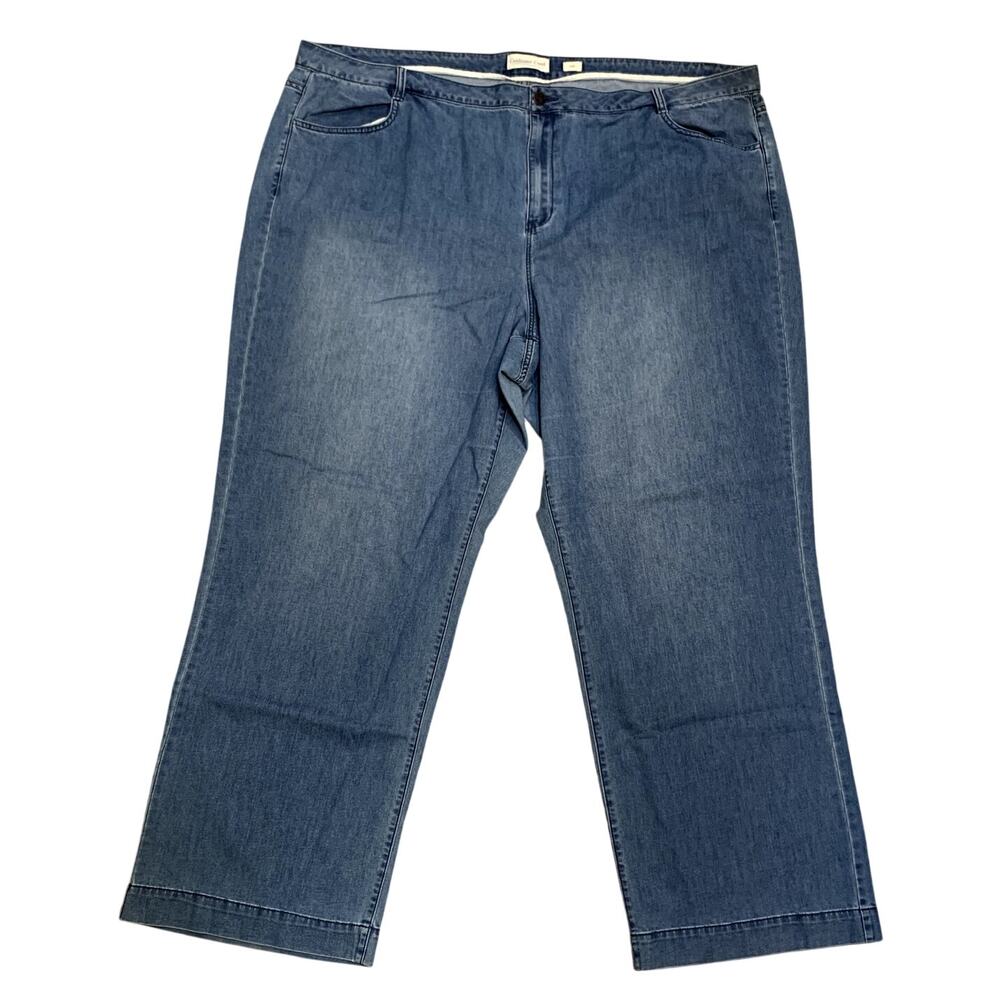 Coldwater Creek Jeans Size 24W Blue Medium Wash Stretch Straight Leg